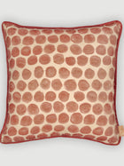 Polka Dot Rhubarb Velvet Cushion Cover