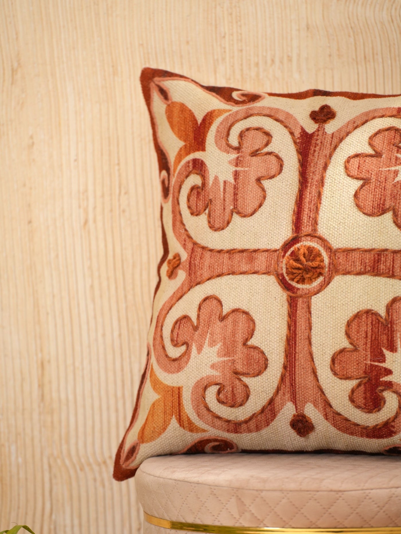 Bloom Embroidered Cushion Cover