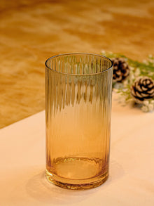 Blue And Amber Ombre High Ball Glass