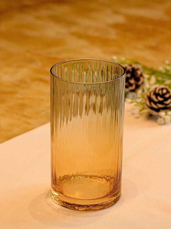 Blue And Amber Ombre High Ball Glass