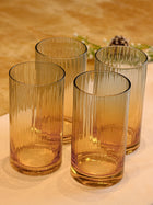Blue And Amber Ombre High Ball Glass