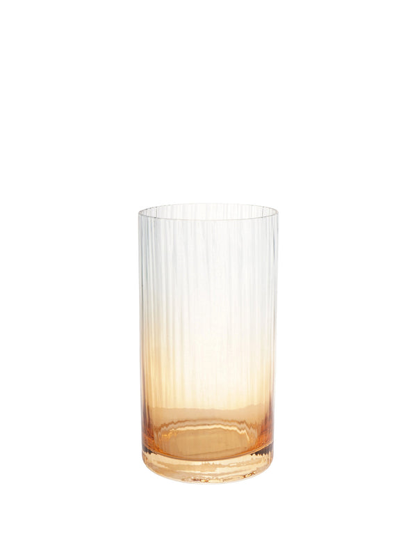 Blue And Amber Ombre High Ball Glass