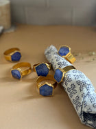 Crystal Agate Napkin Rings Set