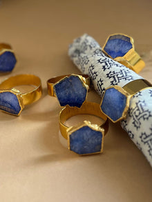 Crystal Agate Napkin Rings Set of 6