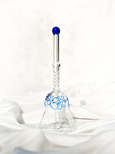 Blue Glass Ringing Bell