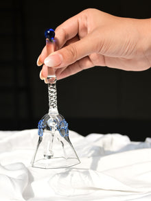 Blue Glass Ringing Bell