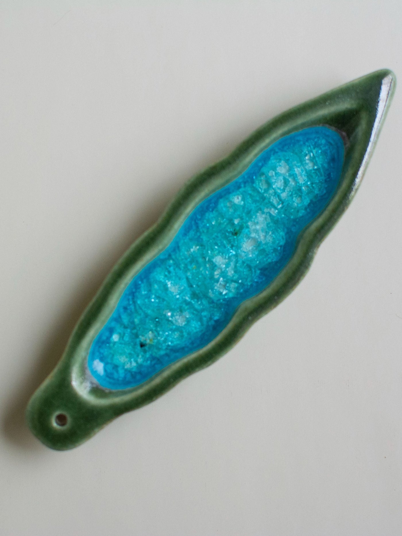 Blue Leaf Ceramic Incense Stick Stand