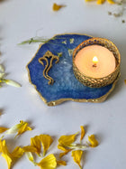 Tea Light Candle Holder with Ganesh Set of 2