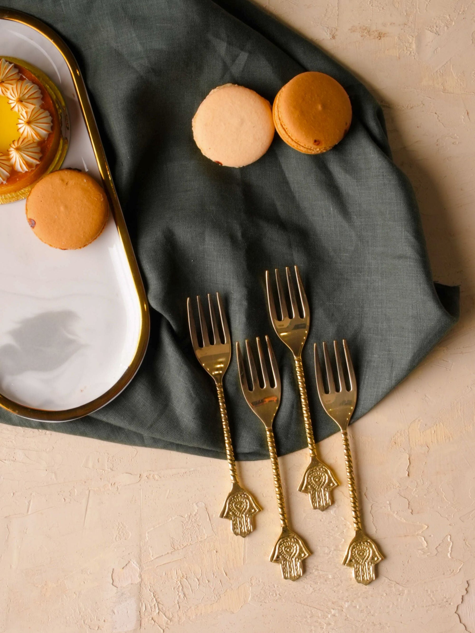 Brass Fork Cutlery 4 Pc