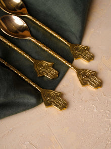 Brass Spoon Cutlery 4 Pc