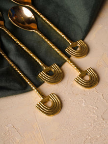 Brass Spoon Cutlery Set of 4