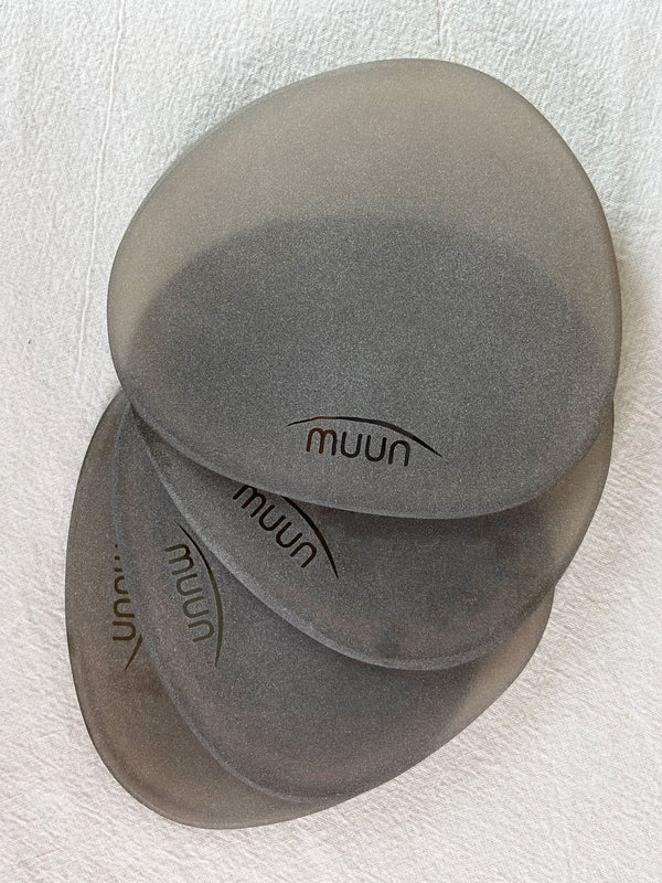 Brown Frosted Glass Coasters Set of 4