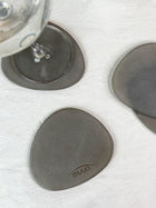 Brown Frosted Glass Coasters Set of 4
