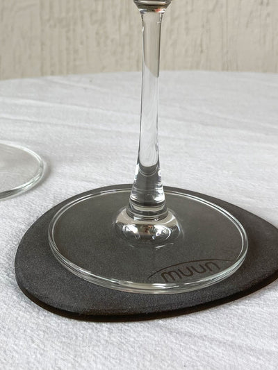 Brown Frosted Glass Coasters Set of 4