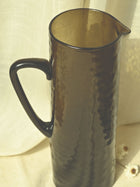 Glass Pitcher|Hammered |Brown