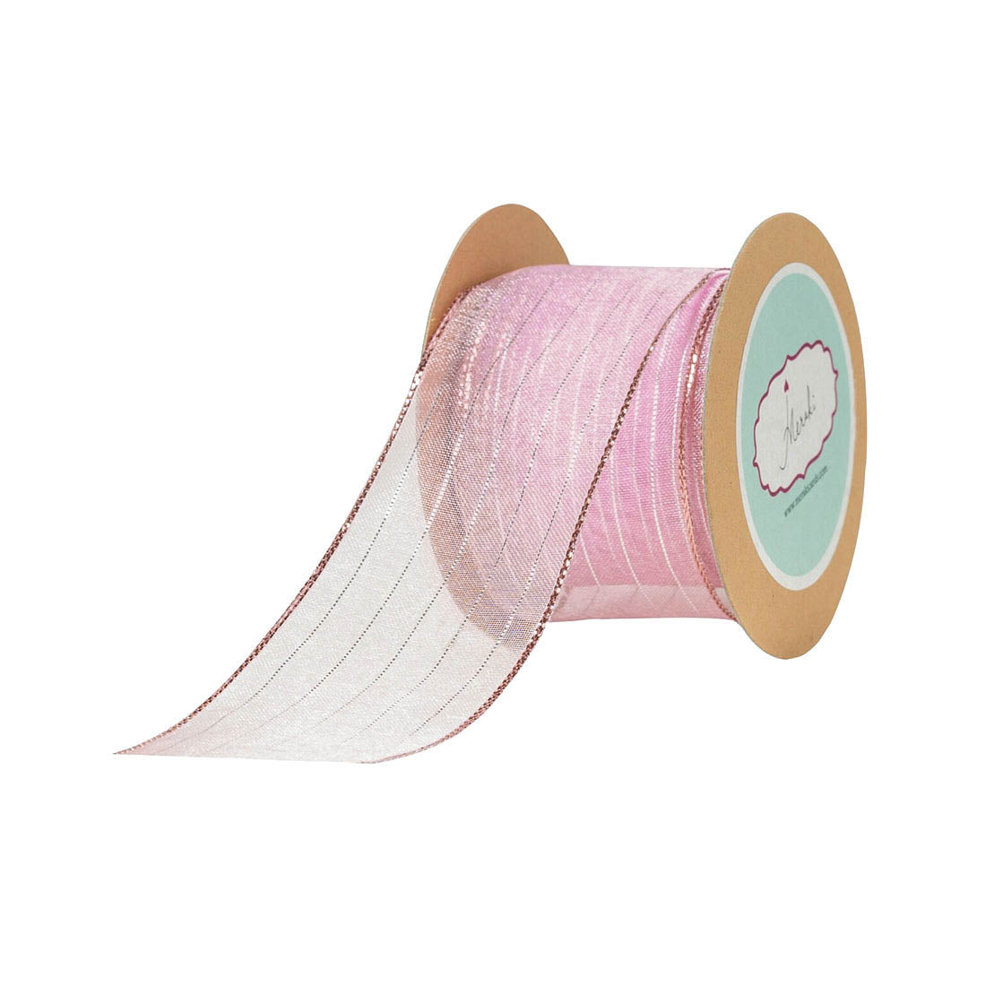 Sheer- Metallic Stripes Ribbon