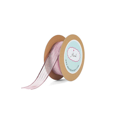 Sheer- Metallic Stripes Ribbon