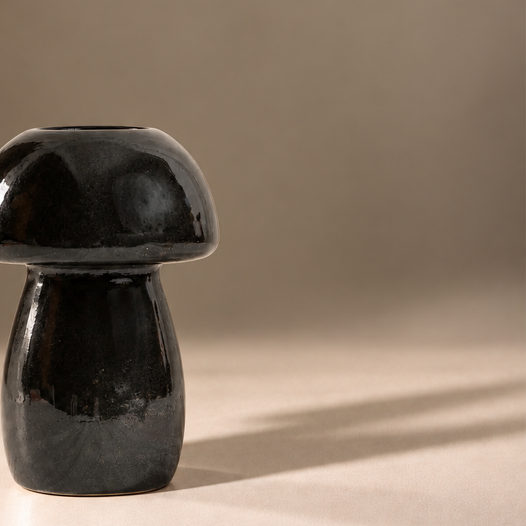 SHROOM - BLACK MARBLE CANDLE VOTIVE