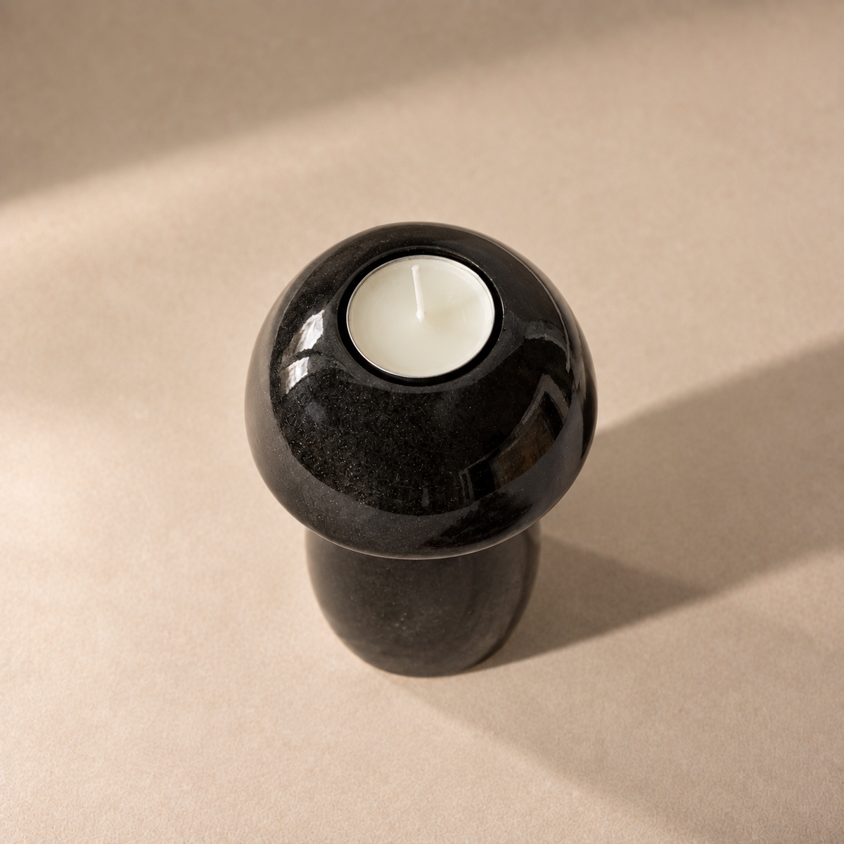 SHROOM - BLACK MARBLE CANDLE VOTIVE