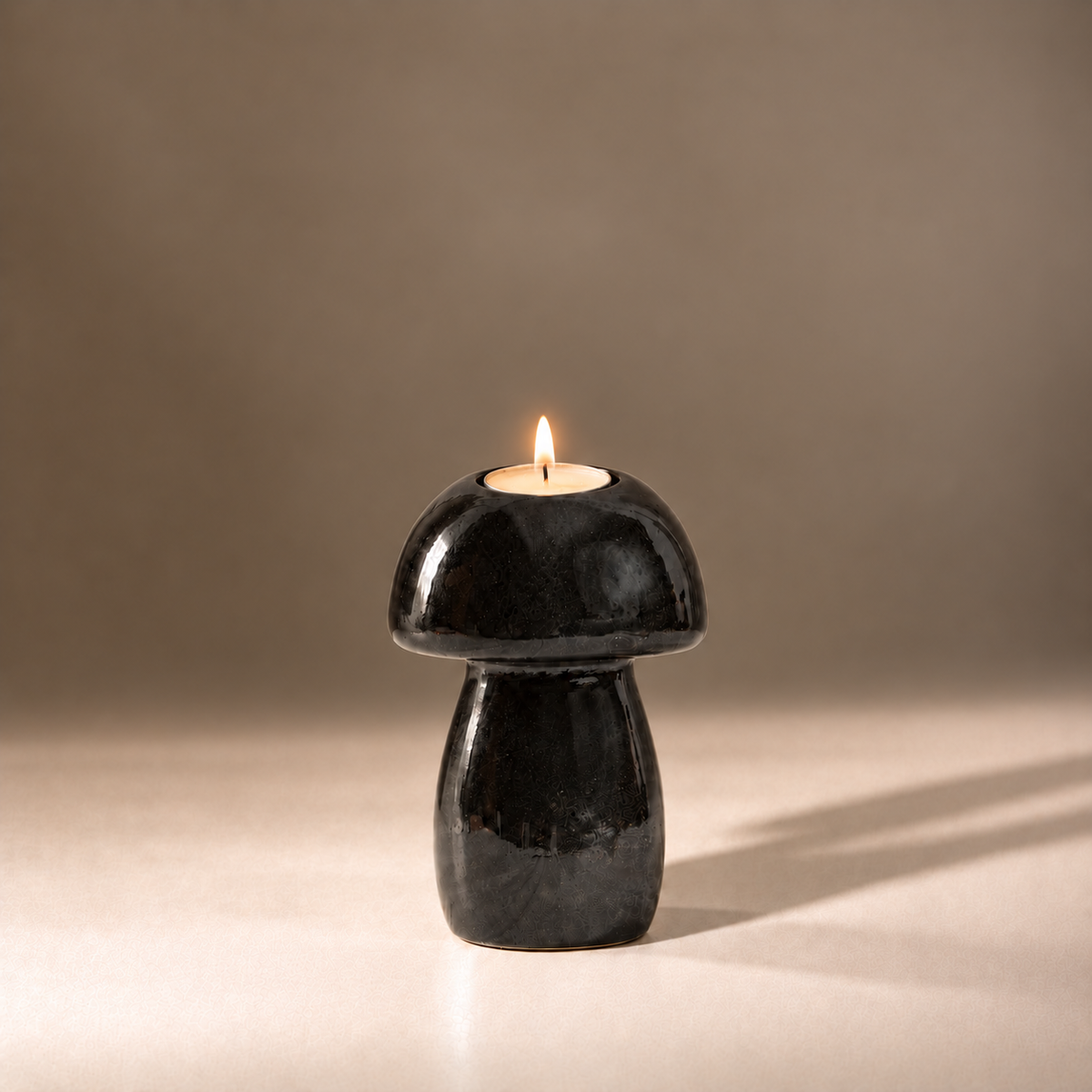 SHROOM - BLACK MARBLE CANDLE VOTIVE