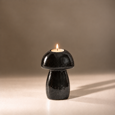 SHROOM - BLACK MARBLE CANDLE VOTIVE