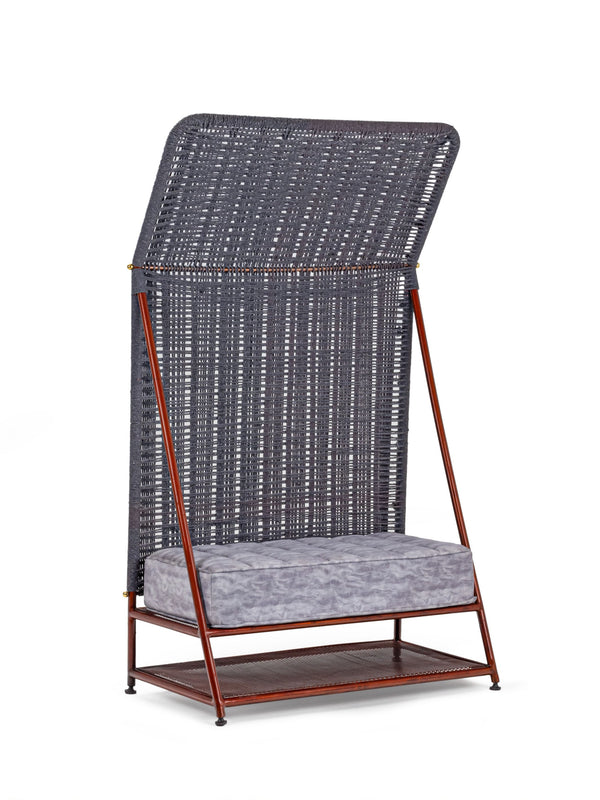Brass M.S and fabric Bunaai Bench