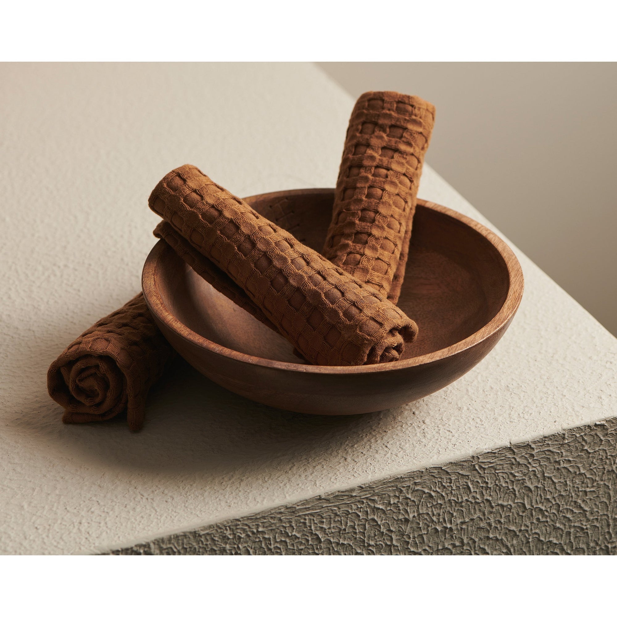 Burlap | Cotton Bamboo | Waffle | Face Towels - Set of 2