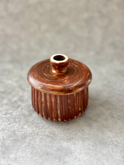 Brick and Moss Butter Crock