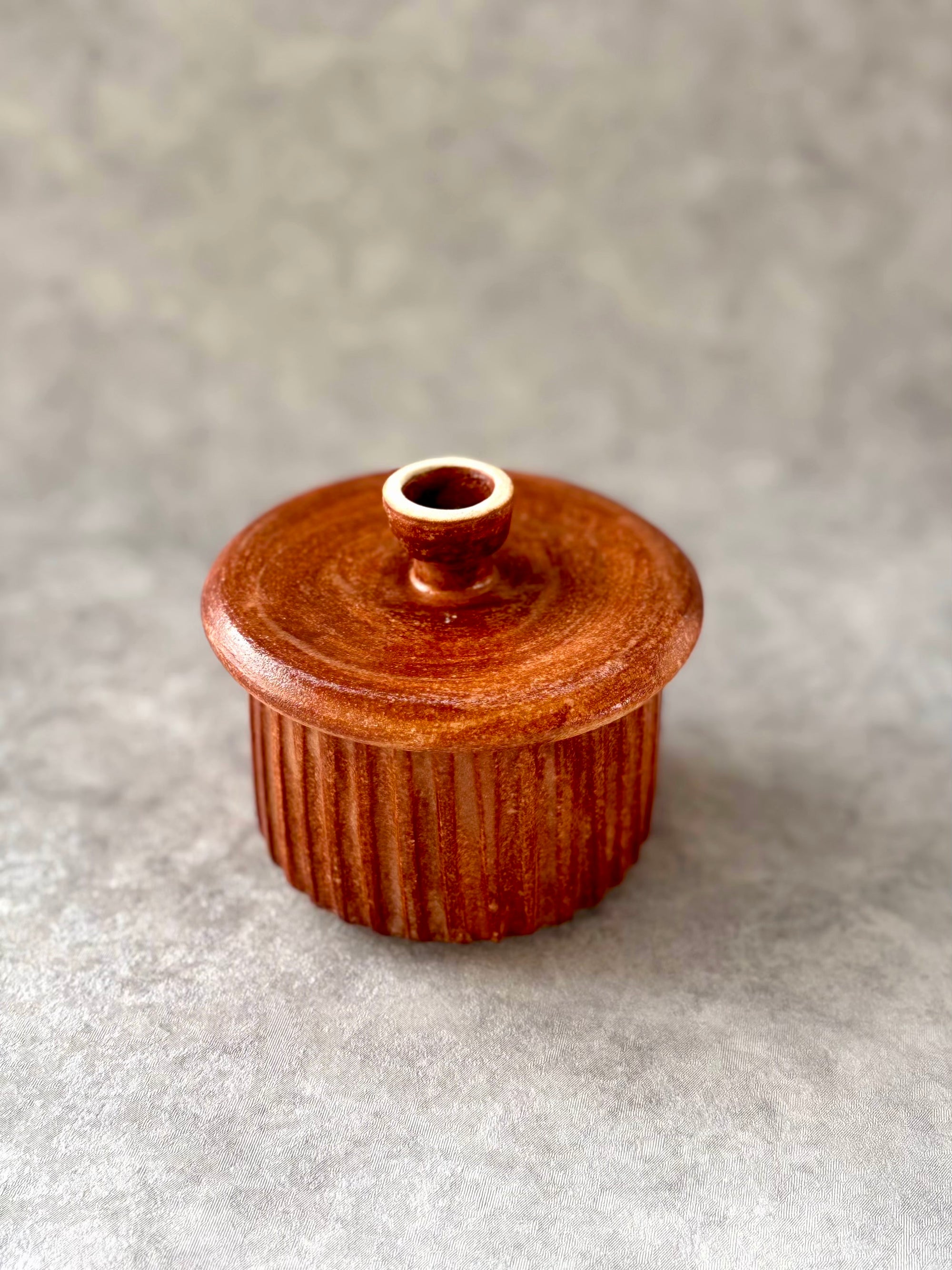 Brick and Moss Butter Crock