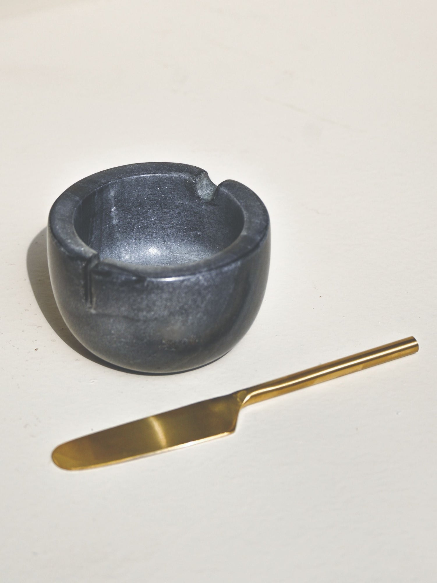 Marble Butter Dish & Knife