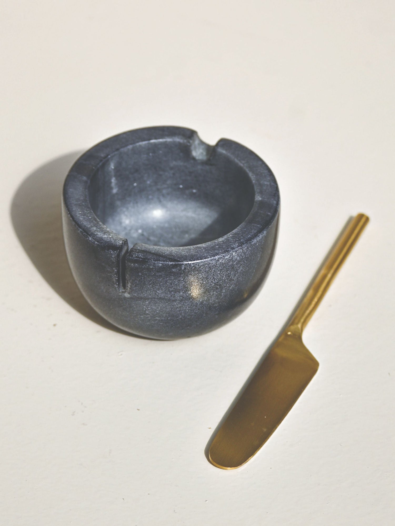 Marble Butter Dish & Knife