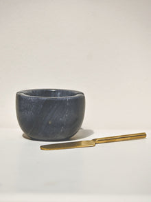 Marble Butter Dish & Knife