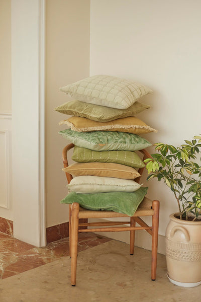 Mirage Pistachio Linen Cushion Cover