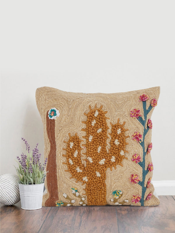 Cushion Cover - Cactus Embroidered