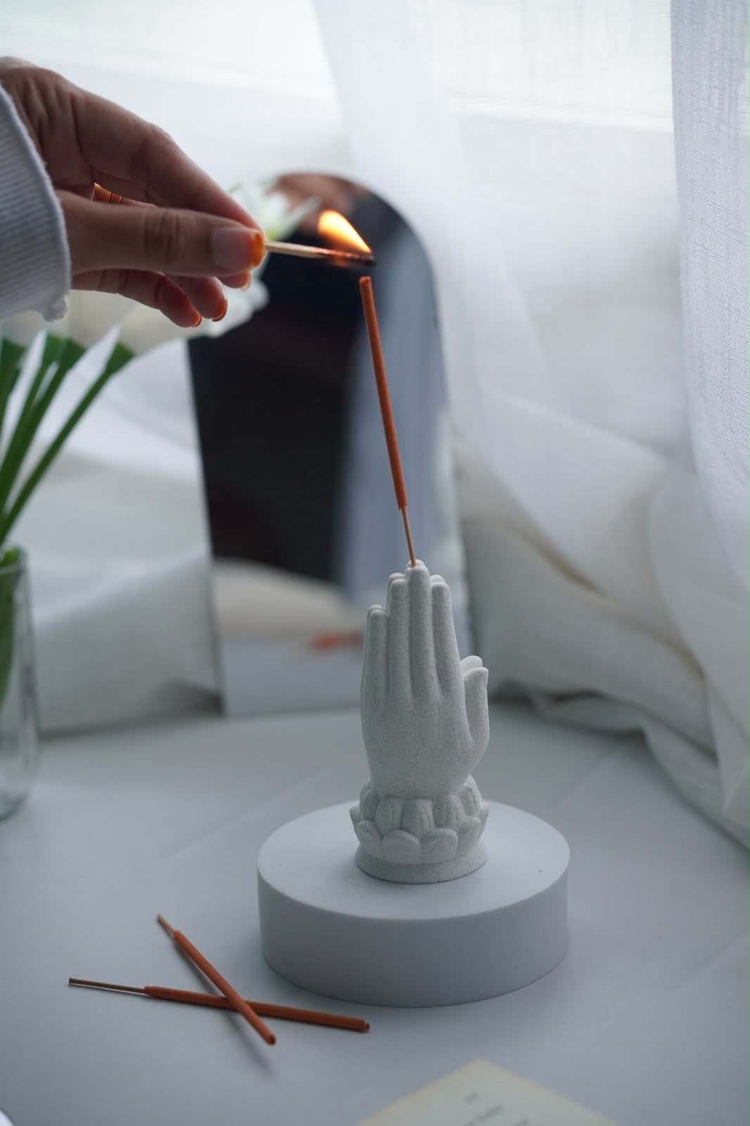 Praying Hands Incense Holder