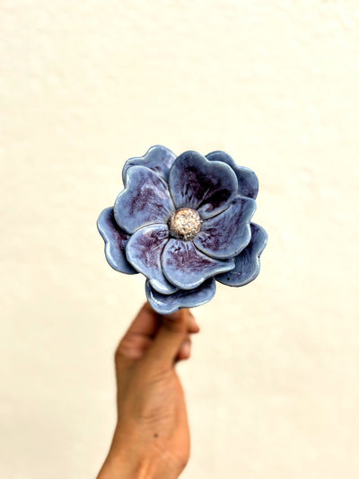 Blue Hue Double Petalled Camellias - Single Flower Stem