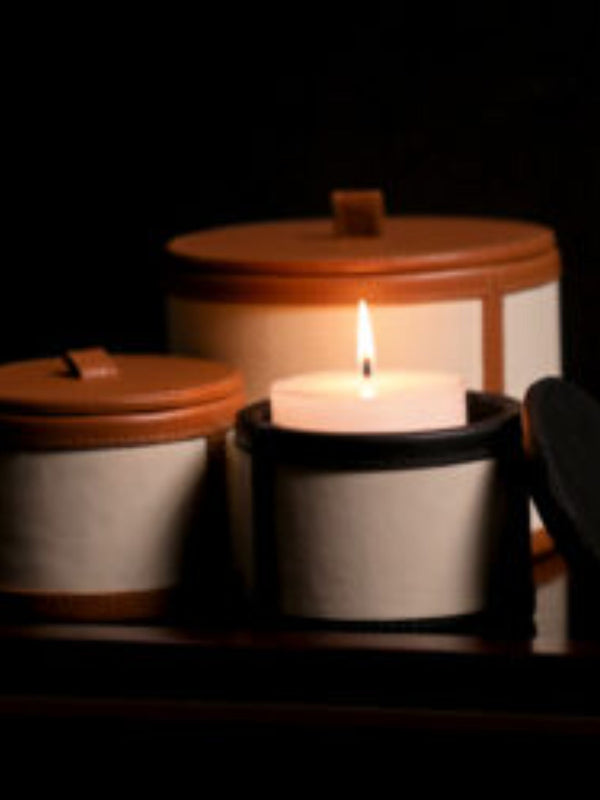 Leather Candle Holder - Combo