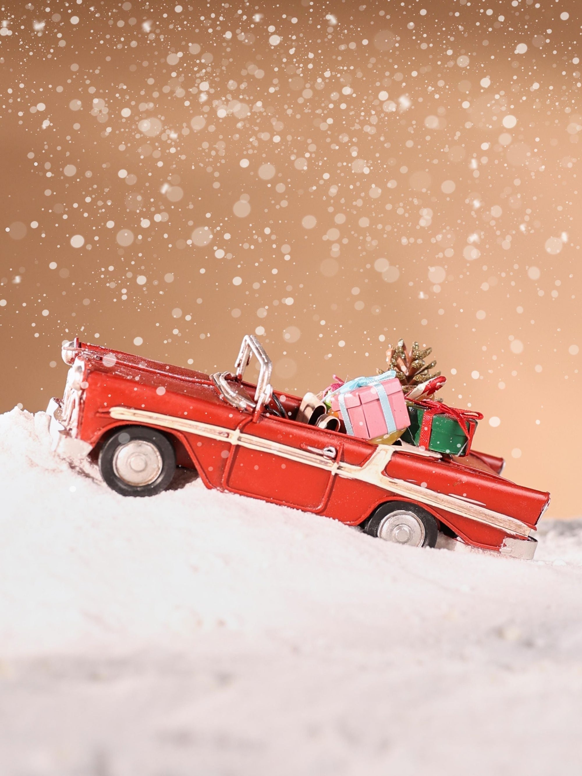 Car with Christmas decoration