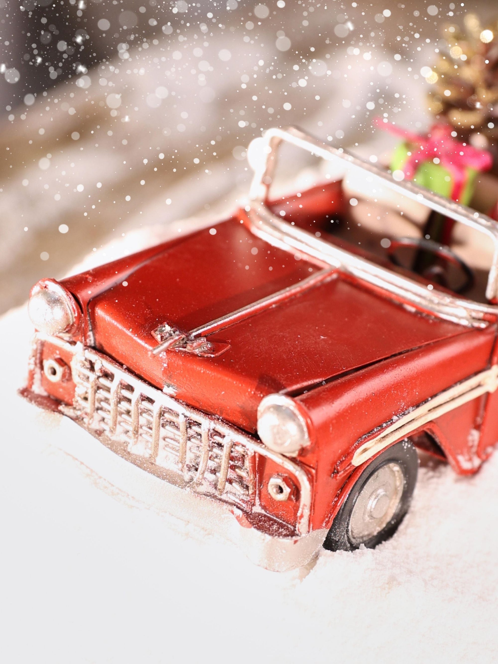 Car with Christmas decoration