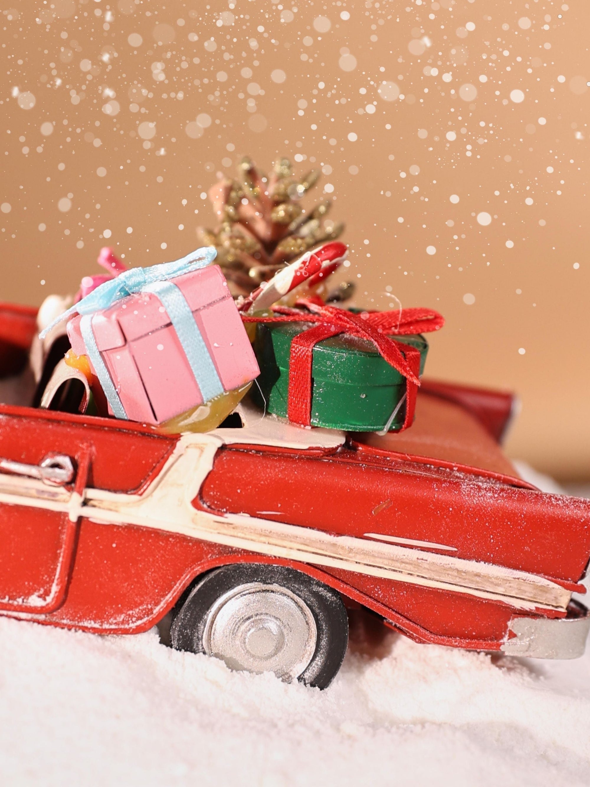 Car with Christmas decoration