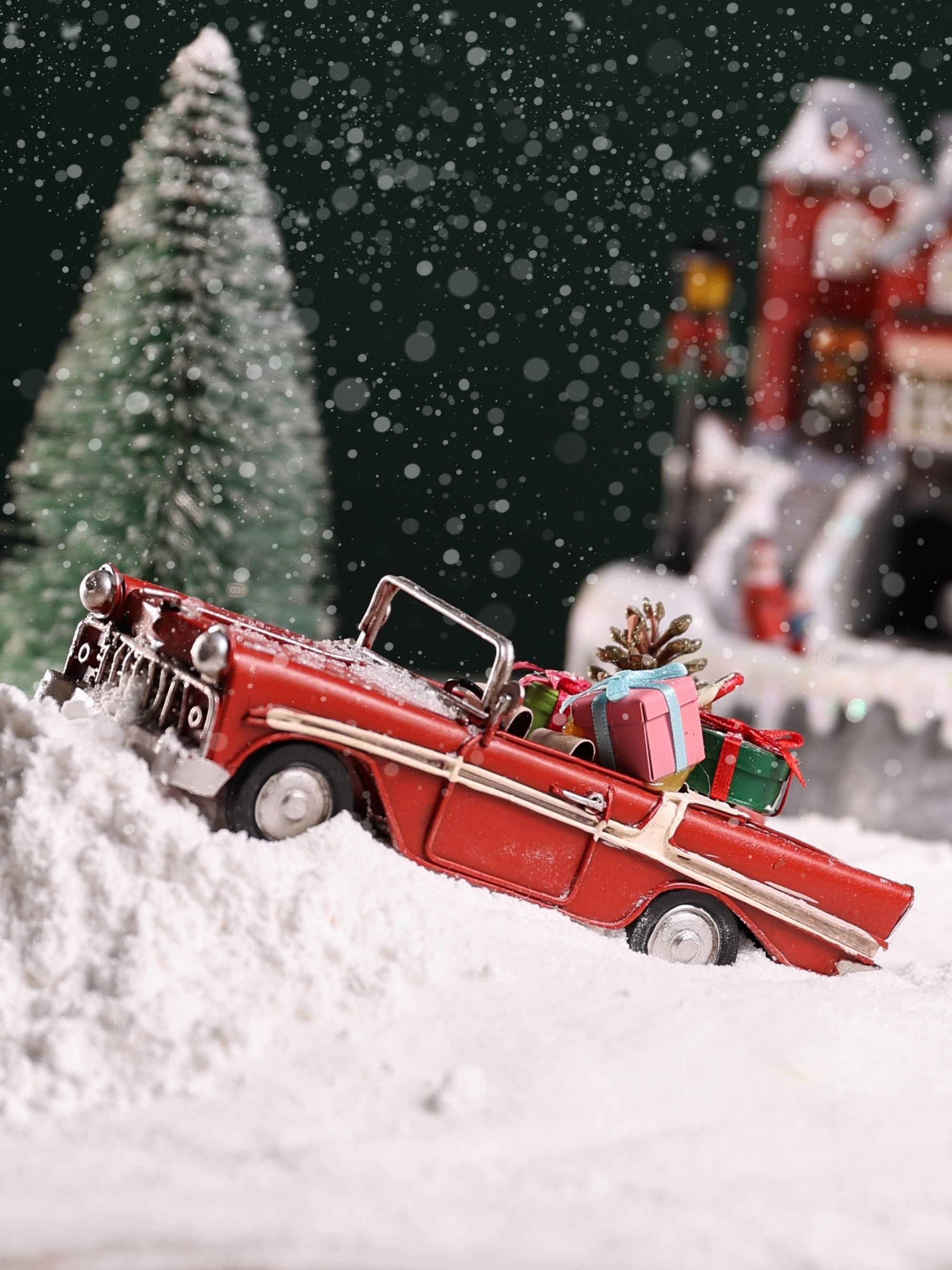 Car with Christmas decoration