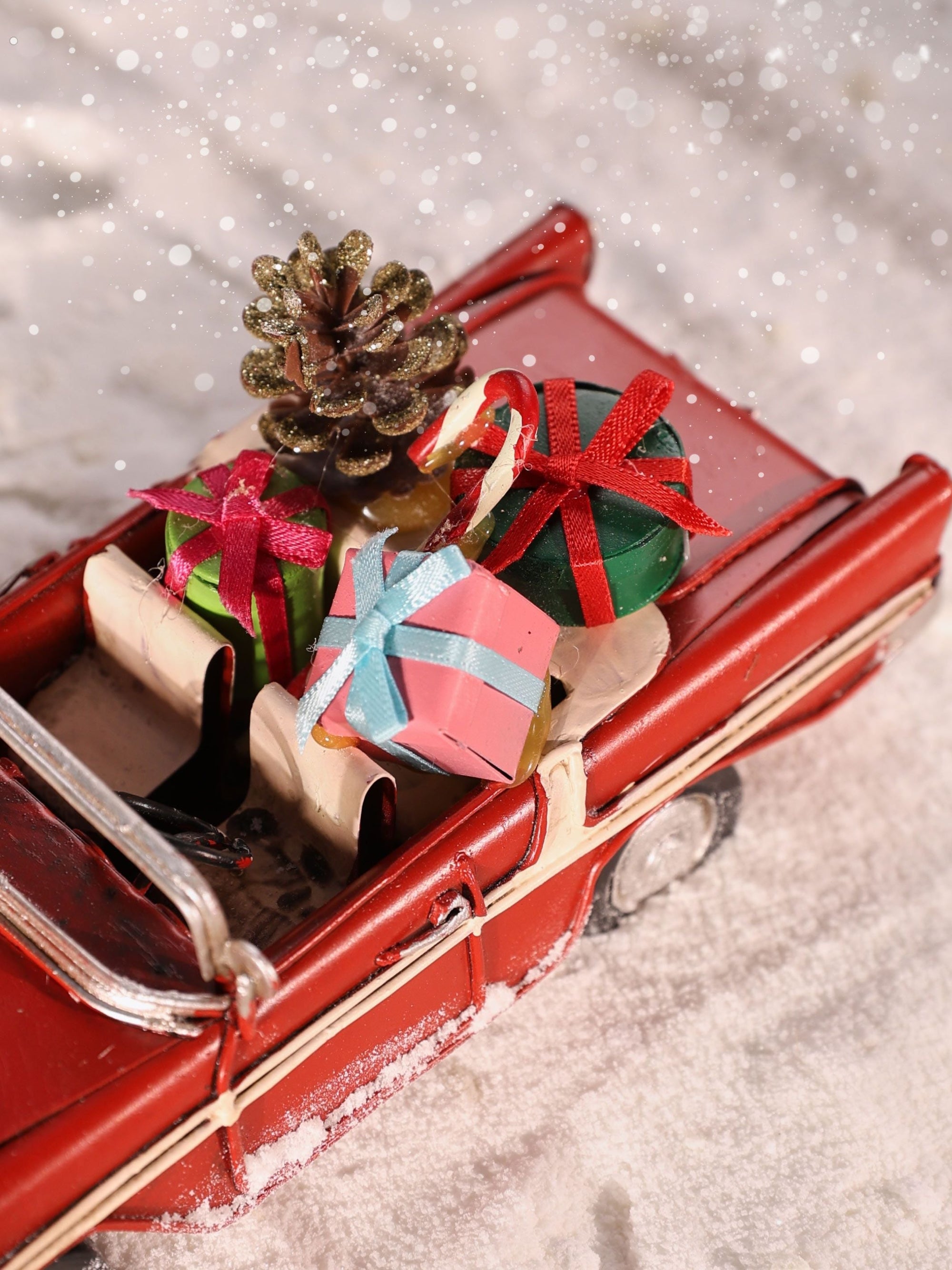 Car with Christmas decoration