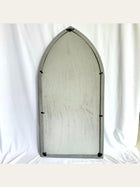Carved Wooden Arch Wall Mirror Grey