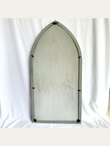 Carved Wooden Arch Wall Mirror Grey