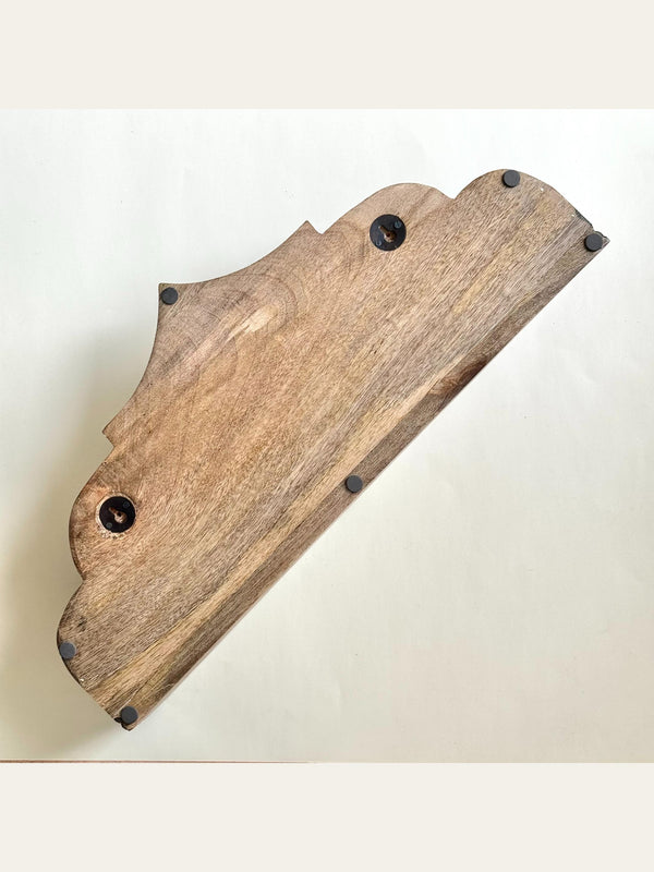 Carved Wooden Arch Wall Shelf
