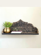 Carved Wooden Arch Wall Shelf