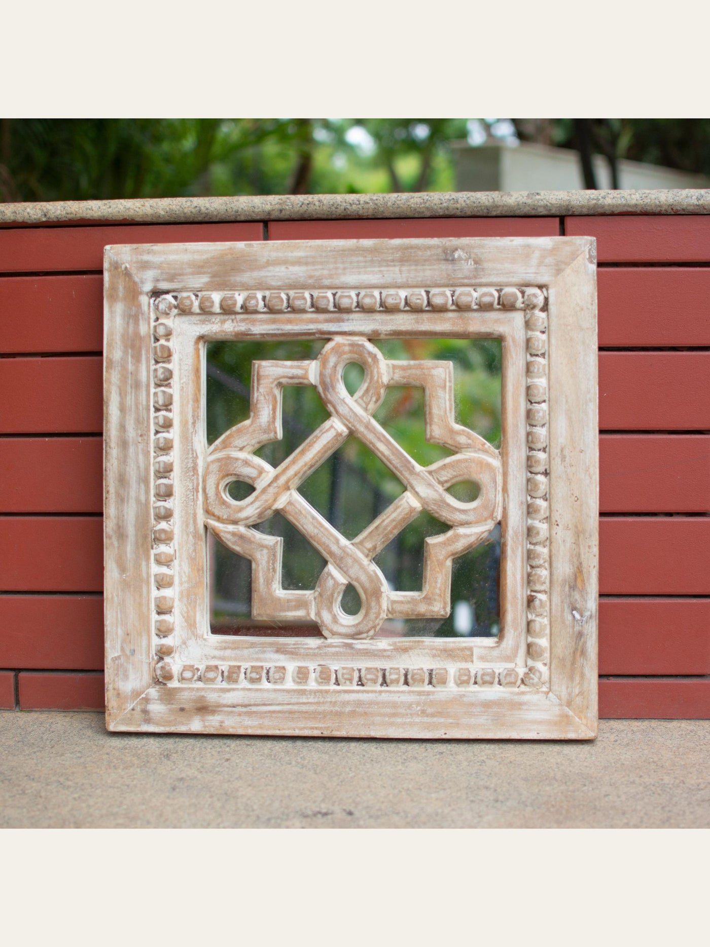 Carved Wooden Jaali Mirror