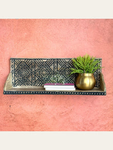 Carved Wooden Wall Shelf