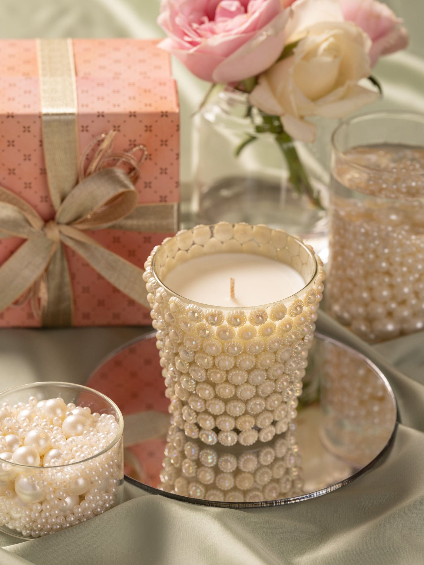 Celestial Pearl White Candle