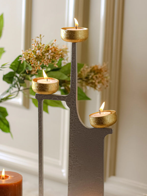 Celestial Silver Candle Stand